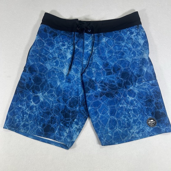Pelagic Hydro-Lite Mens Blue Swim Trunks Board Shorts Size 32 Fishing Surf - Picture 1 of 4